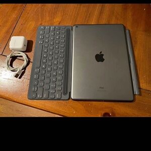 Apple Tablet with Black Keyboard